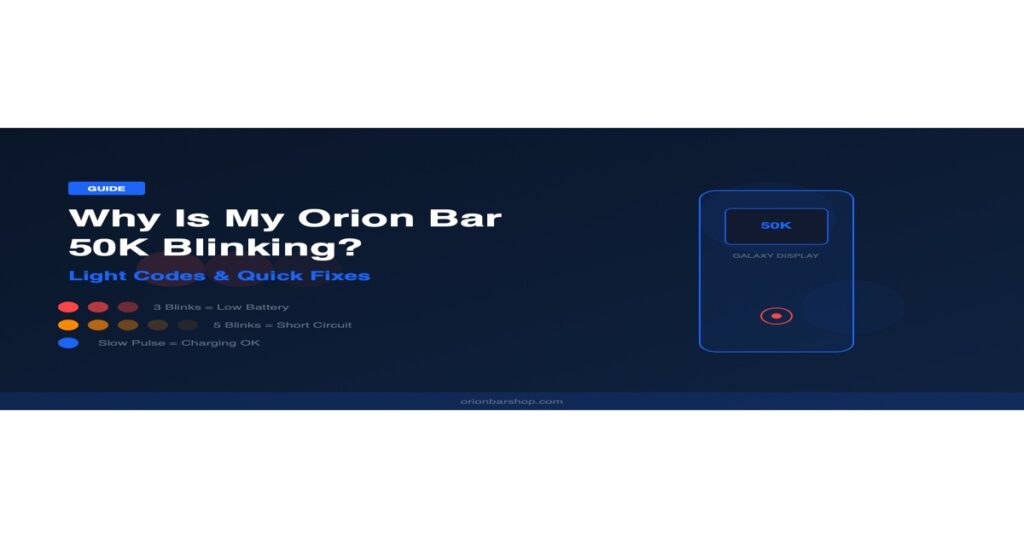 Orion Bar 50K blinking light codes guide